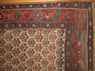 #1B440  Hand made antique Persian Kurd-Bidjar runner 3.5' x 17.7' ( 106cm x 539cm ) 1900                