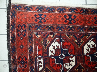 Handmade antique Afghan Baluch rug 3.6' x 7.3' ( 112cm x 223cm ) 1900 - 1C375                 