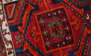 Handmade antique collectible Turkish Yastik rug 2' x 3,6' (61cm x 110cm) 1890s - 1B487                  