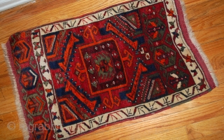 Handmade antique collectible Turkish Yastik rug 2' x 3,6' (61cm x 110cm) 1890s - 1B487                  