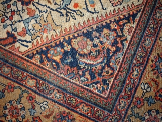 1B96 Persian "Mahal" rug 6.9' x 9.10' 1900, good condition.                       