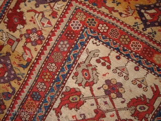 #1B171 Turkish Prayer "Melas" rug 3.10' x 5.5' 1860, in original good condition: has some old restoration                