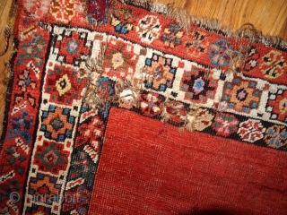 #1B444  Hand made antique Persian Kurdish runner 3.2' x 12.2' ( 97cm x 371cm ) C.1900                