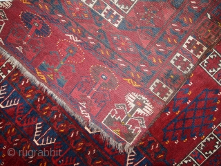 #1C293  Handmade antique Turkmen Engsi rug 4.9' x 6' ( 151cm x 185cm)
                   