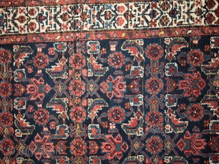 #1C448  hand made antique Persian Malayer runner 3.5' x 13.5' ( 108cm x 412cm ) 1920.C                