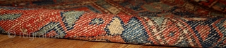 #1B429  Handmade antique Persian Lilihan runner 3.3' x 10.2' ( 100cm x 310cm ) 1920.C
                 