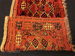 Antique ersari chuval pile in good condition , 138 x 50 cm                     