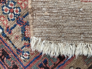 Camel hair Hamadan or Serab, pre 1900, 105x272 cm (3’6” x 8’11”), very good condition, shiny camel hair borders, lot of devices from different regions.        