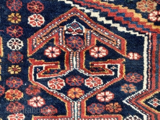 Beautifully colored Persian Varamin rug, most probably made by Luri people settled in north Persia around 1900. Unusual runner format 150x370 cm.           