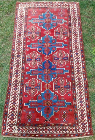19th.Century Persian Kurdish Rug size: 112 x 210 cm                        
