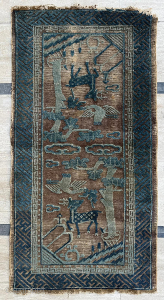 Middle of the 19th century chinese rug. Size 63 x 120 cm. Please send me directly mail.
metinrug77@gmail.com                