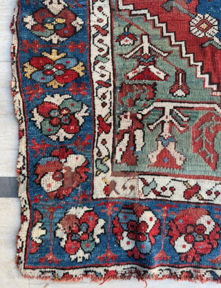 Middle of the 19th Century Bergama Rug, size 108x125 cm                       