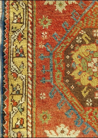 Mid.19th.Century West Anatolian Yuntdag Carpet size: 56 x 108 cm                       