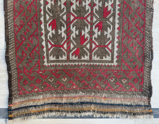 19th Century Baluch Rug, size 68x110 cm. Please send me directly mail. metinrug77@gmail.com                    