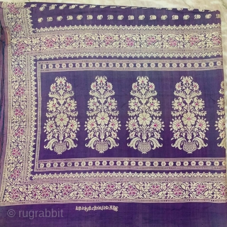 Vintage signature Baluchuri sari of sridubrajdas the master weaver of baluchari sari from baluchar village of west Bengal India. the sari condition is good but repaired in couple of places professionally the  ...