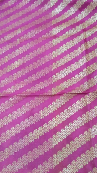 Vintage real Zari Pitambari sari in pink colour from Varanasi Uttar Pradesh made for the royal family’s in India.the sari is in mint condition.         