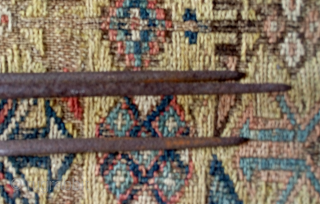 this is an antique fishing harpoon from cambodia (called ”sorm“ in cambodian), with a lacquered wooden handle displaying the tradional naga head with trace of gilding. a quite  rare and interesting  ...