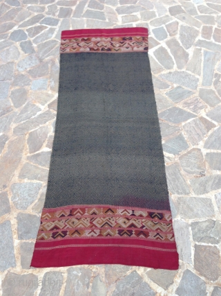 beautiful early 20h century lao silk woven textile with a very finely woven swastika empty field. in very good condition.please note  as shown in detail pics that the redish area at  ...
