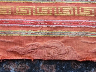 16th c silk brocade fragment. ming era china.                         