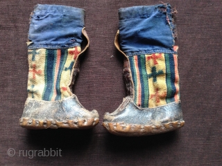antique tibetan child boots. rare and inexpensive.                          