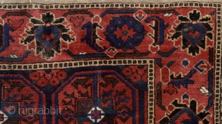 Baluch rug, east Persia, Ferdows area, juicy pile, beautiful border around softly trembling güls, oxidized browns, original fringes and side cords (goat hair) some worn at the bottom part. More pieces: http://rugrabbit.com/profile/5160 