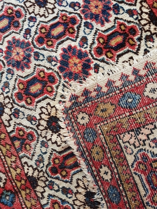 This is  a small Caucasian Seichour rug likely late 19th century 
Size: 2.9 x 2.4 feet or 89x73 cm 
Condition: consistent with age an use, possibly in need of repairs 
Shipping  ...