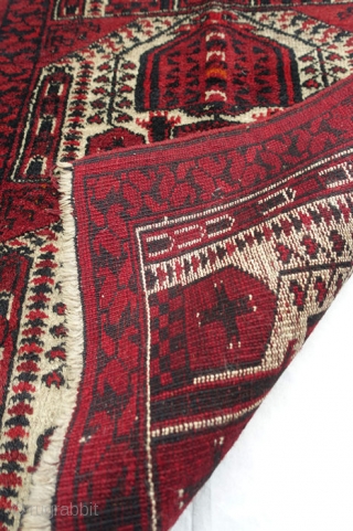 Antique Beluch Prayer rug with cruciform motifs 
Material:	Wool on wool
Manufacturing period:	1940-50s
Country:	Afghanistan
Condition:	Overall in good condition

                   