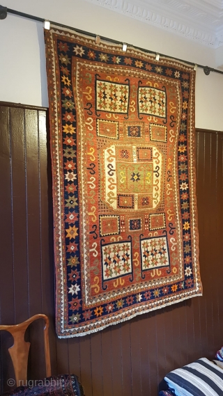 Turn of the century Karachof. Great earthy colours. Nearly perfect (1 small repair See the last pic) 
Size 132x234cm 
SOLD thank you           