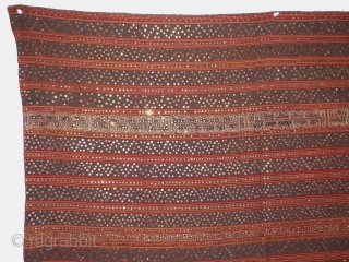 Tapis Cermuk, Lampung Region, South Sumatra, Indonesia.
Cotton with mirrors and silk   126  x 115 cm
A similar tapis, in the collection of Leidens Volkenkunde Museum, the Netherlands, is dated from  ...