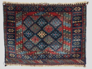 Kurdish Jaff, Circa 1900, Excellent condition, High pile, Great colours, Not restored, Size: 62 x 88 cm.                