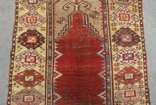 Early 19th Century Central Anatolian Karaman Prayer Rug Size.148x96cm                        