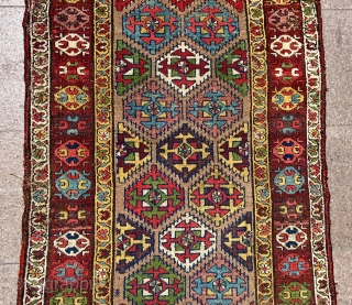 Antique Persian Kurdish Rug Circa 1870.80 Size.190x125 Cm                         