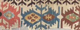 18th Century Anatolian Kilim Fragment 220X83cm                           