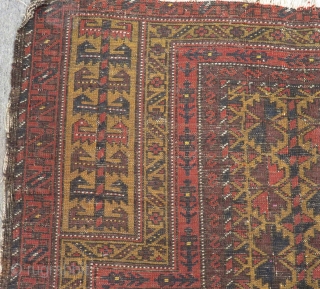 Antique Baluch Prayer Rug Size.144x92cm                            