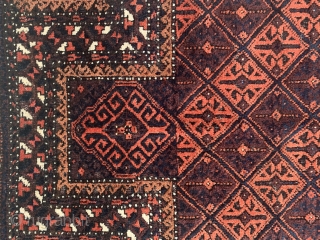 Baluch - Late 19th Century 
Measuring 4’3” x 2’7”
Mint condition

Beautiful colours and unique design                   