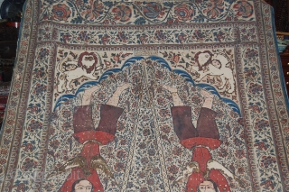 19th Century Kalamkari Textile, Persia, ONe of the most beautiful pieces, big size about 4 Meters long and 1.5 meters Large, The piece long ago was put on a cotton back, the  ...