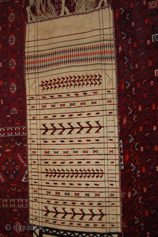 Beautiful old 19th century Turkmen tent band in beautiful condition, all good colours, the size is 13 meters, very fine piece, these are very rare to find now, it is a complet  ...