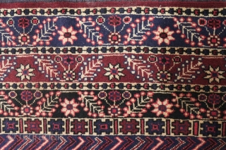 Seldom afshar rug,with central diamonds  & three equal margins ,circa 1940, excellent condition
measurements 350*250 cm                 