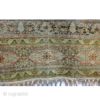 Silk, Antique Hereke, even wear, low pile. Softly fading away.
170 x 118 Cm. 5.6 Ft. x 4 Ft. 
              