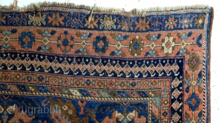 Antique Afshar with mythological roosters and deamon's head figuration. 
Natural colors. 
Early 20th century. 
Size: 191 x 143 Cm's.              