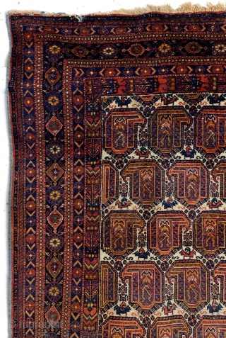 Large Afshar, 274 x 225 Cm. 9.1 feet x 7.5 feet. 
Worn right top corner and left bottom corner. 
Rare size.            