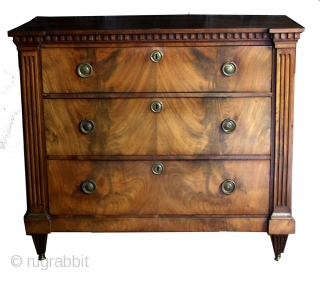 Commode, chest of drawers, Dutch Louis XVI pweriod, late 18th century. 
In good condition. 
High 85 Cm's - 2.8 feet, wide 100 Cms. 3.3 feet 

sold, goes to nice people on Corsica.  ...