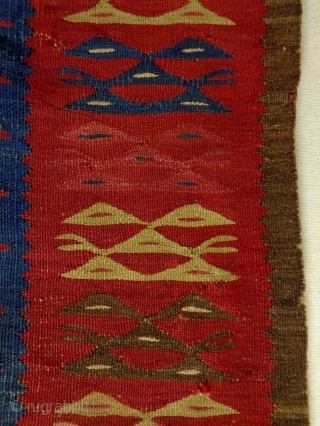 Sarkoy kilim.
Balkan, probably Bulgaria. 
200 x 100 Cm. 
1870 - 1885 
                     