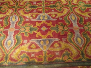 Antique European Rug  #7942
Price on Request
Size: 13’5” X 16’6”


This gigantic European rug measures 13’5” X 16’6”. It is most probably a Donegal rug and possibly designed by Voysey. I don’t know  ...