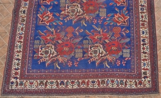 "Gol Farang" (french rose) Afshar Rug 183 x 158 cm. ( 6 ft. x 5.2 ft. ) Sirjan region, SE Persian, Circa 1900.  Highly decorative  Afshar rug with stylized roses  ...