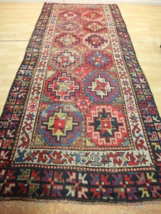 Kazak rug 236 x 102, very colorful and in good condition                      