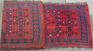  Unusually large Ersari Jollar in excellent condition with highlights in white cotton and clear yellow wool, 19th. century,
61'' X 21'' ( 155 X 52cm)        