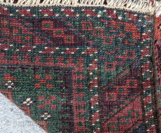 Baluch balisht face (no back) from the Sistan region. Unusual design and a terrific palette of good colours. Very good condition. 72 x 49 cm. SOLD (thanks).      