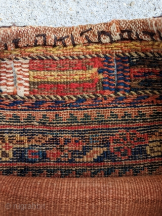 A very fine Afshar Chanteh(personal bag),full pile excellent condition,great range of colors,size 1'1" × 1'5".                  