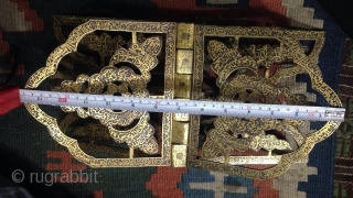 A Beautiful & rare old Gold plated Quran Stand.                        